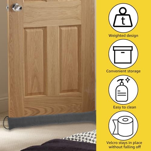 FALESOUL Door Draft Stopper 36 x 4 Heavy Duty Noise Blocker