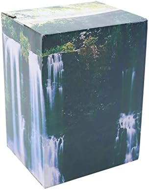 WINNIESHOP Indoor Tabletop Waterfall Fountain with Lights and Plants