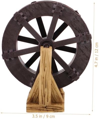 Waterfall Fountain Wheel Tabletop Decor Rotating Water Wheel with Support Stands for Zen Gardens