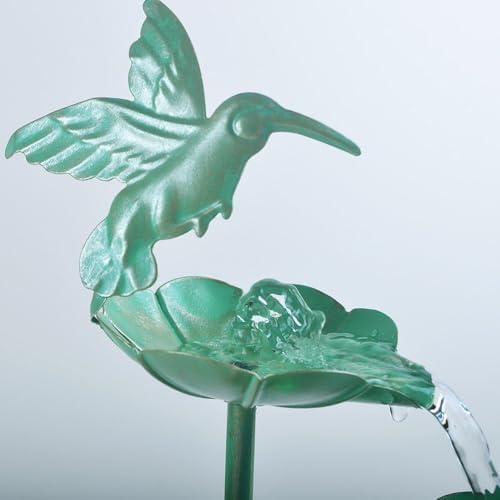 Tabletop Water Fountain with 3 Tiers and River Rocks
