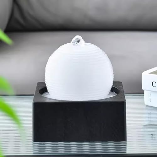 GRFIT White Tabletop Fountain for Home Decor