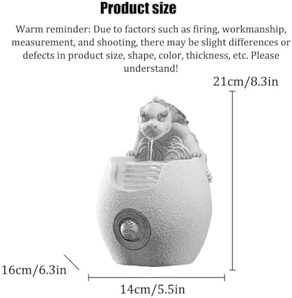 Ceramic Desktop Mini Waterfall Ornament Eco-Friendly Water Fountain for Home and Office