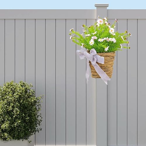 Artificial Flower Wreath Door Hanger Spring Decor