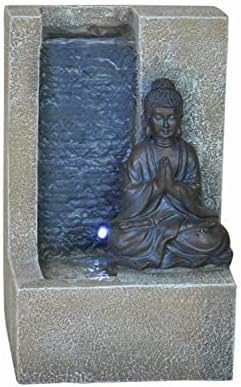 Indoor Buddha Tabletop Fountain with LED Light