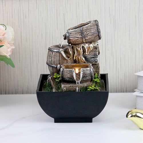 Elegant 3-Layer Tabletop Water Fountain for Home Office