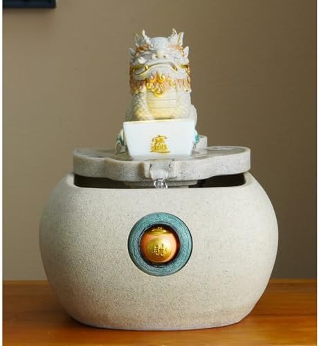 Tabletop Fountain with Lucky Beast Prosperity Design
