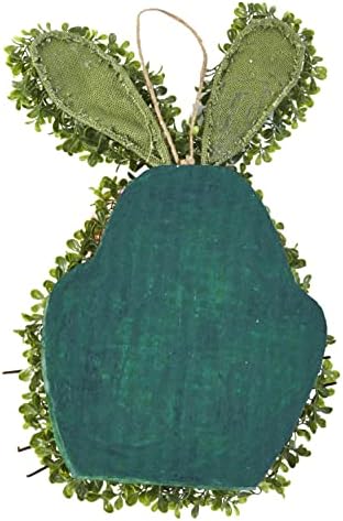 Faux Boxwood Bunny Door Wreath Hanger