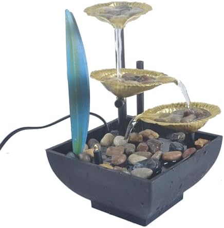 YOUUGIOR Tabletop Water Fountain with LED Light and Soothing Sound
