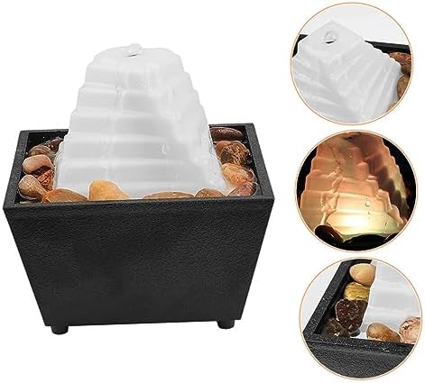 1set Relaxing Desk LED Lighted Fountain for Zen Room Decor