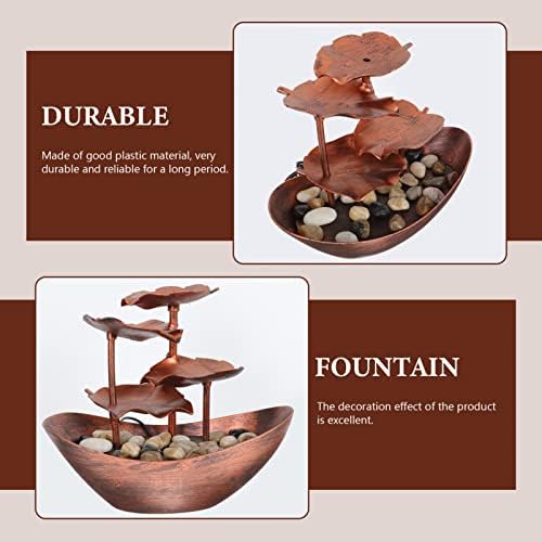 Stobaza Tabletop Water Fountain Ornament Night Light