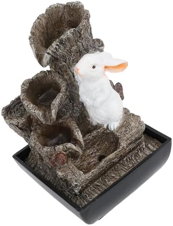 Bunny Tabletop Fountain with LED Lights and Quiet Pump