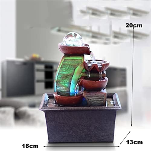 Lucky Feng Shui Tabletop Fountain with LED Lights