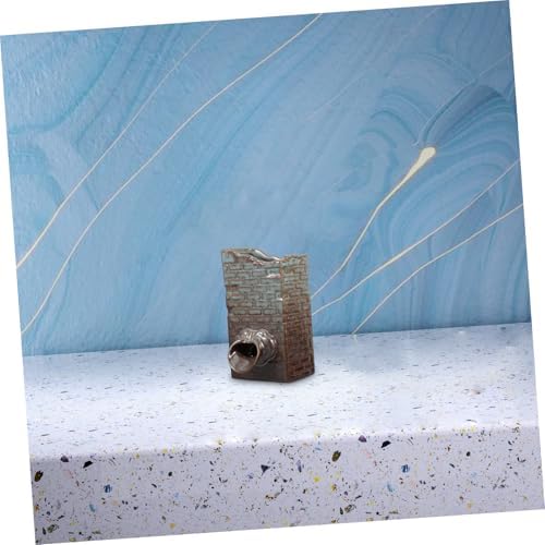 POPETPOP Rustic Water Fountain Ceramic Planter for Hydroponic and Fish Tank Decor