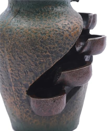 Flower Vase Waterfall Fountain Tabletop Indoor Feng Shui Decor