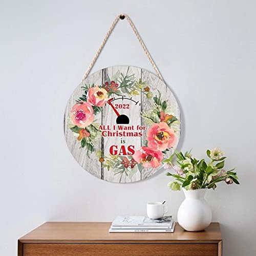Farmhouse Front Door Hanger Christmas Wreath Funny Wood Sign 12x12
