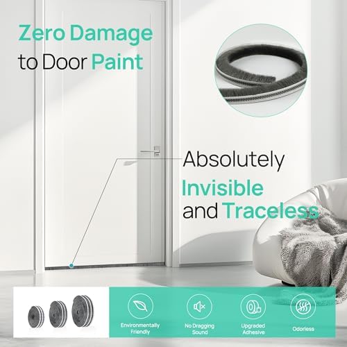 Idemeet Hidden Door Draft Stopper 39 Inch Weather Stripping Seal
