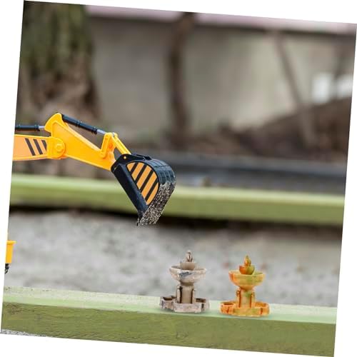 Hemoton 3Pcs Miniature Resin Tabletop Fountain Decoration