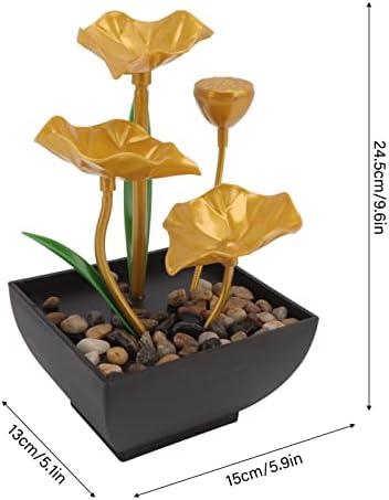 Tabletop Fountain with Triple Design and LED Lights