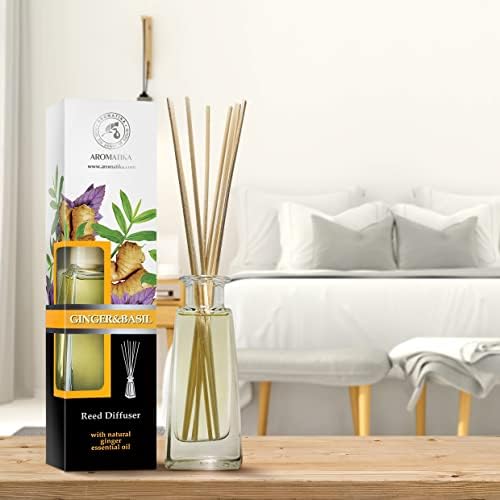 AROMATIKA Reed Diffuser Ginger Basil 34 Fl Oz