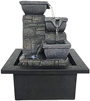 UYVI Tabletop Fountain 4-Tiered Feng Shui Rolling Ball Decor Indoor Office