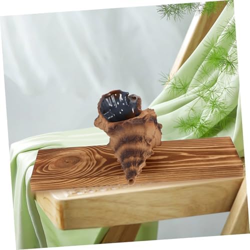 LIFKICH Decorative Tabletop Fountain with Heavy Duty Pump Sea Conch Style Water Feature for Garden and Home