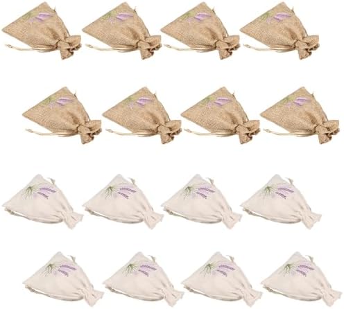 Lavender Pattern Drawstring Sachet Bags for Gifts and Crafts