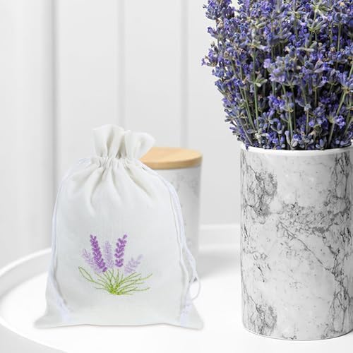 LUOZZY 20 Pcs Small Drawstring Lavender Sachet Bags for Wedding Birthday