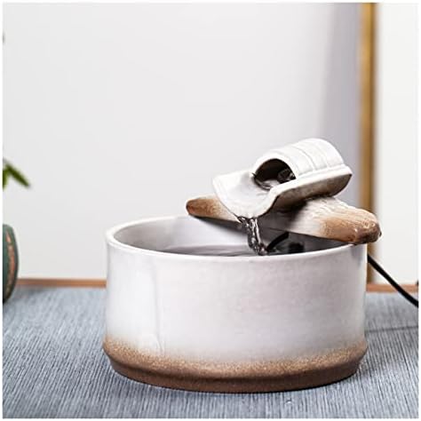 Ceramic Tabletop Fountain with Mock Bamboo Design