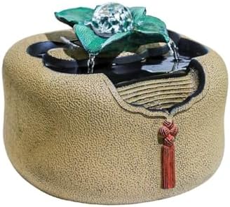 Yellow Resin Indoor Tabletop Water Fountain