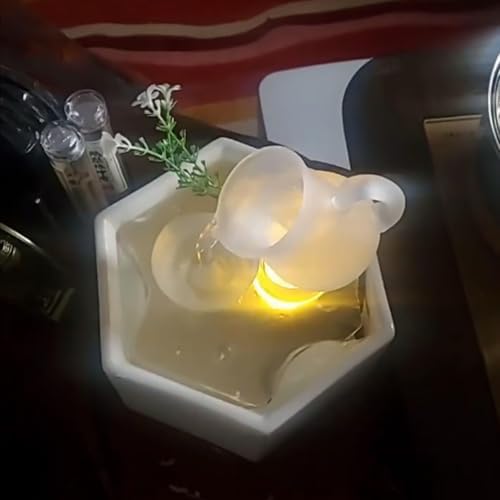 TOERVIOZ Tabletop Waterfall Fountain LED Lights Indoor Zen Decor