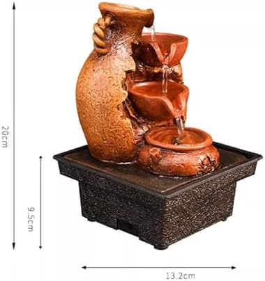 GRFIT Tabletop Fountain with Flowing Water Decoration