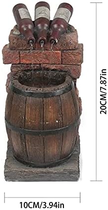Rustic Tabletop Fountain with Resin Statue
