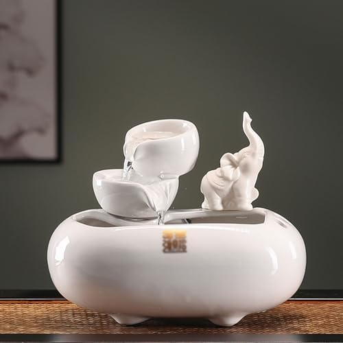 LSJINGS Creative Ceramic Waterfall Fountain for Home Office Living Room