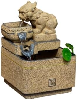 Eexbz Tabletop Water Fountain Home Office Decor