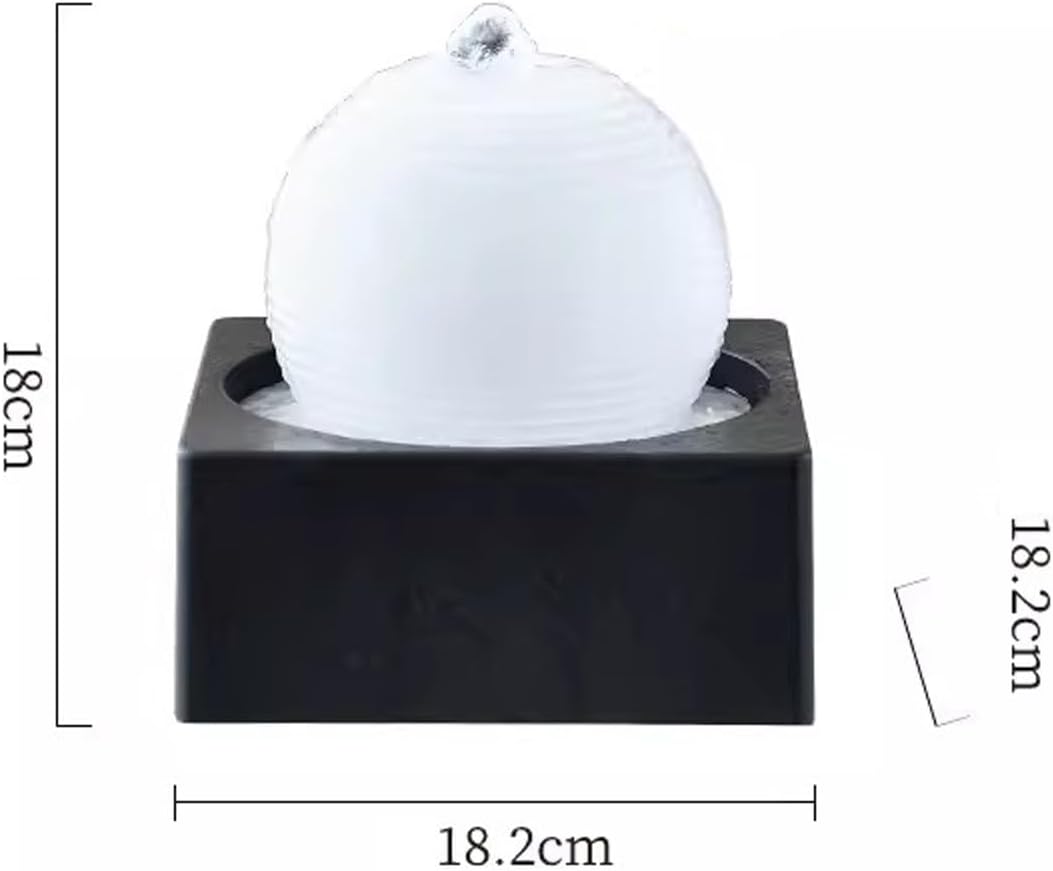 GRFIT White Tabletop Fountain for Home Decor