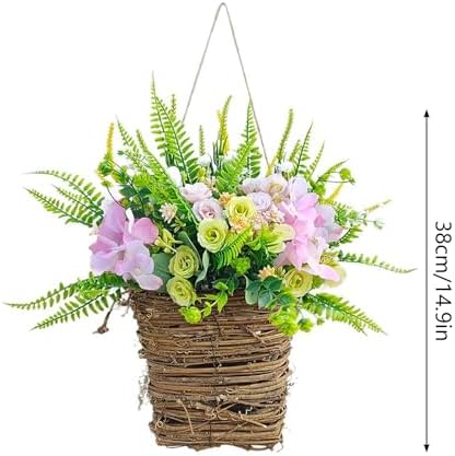 Daisy Wreath Spring Door Decor Basket Wreath