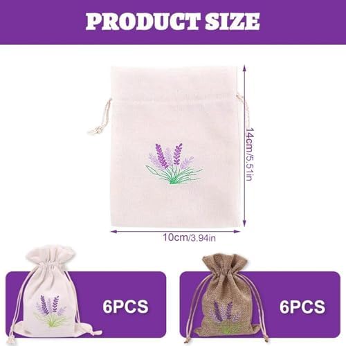 Generic Embroidered Lavender Sachets with Drawstring