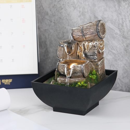 Elegant 3-Layer Tabletop Water Fountain for Home Office