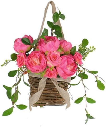 Realistic Rose Flower Door Wreath Spring Decor