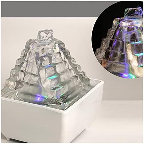 LED Lighted Tabletop Fountain for Home Office Decor