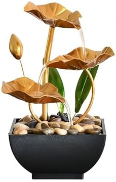 FengShui Caishen Tabletop Water Fountain for Relaxation and Meditation