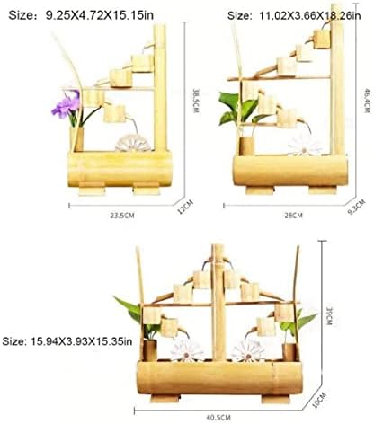 Bamboo Tabletop Fountain with Flowing Water Humidifier Decor