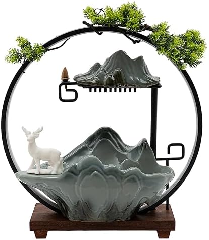 MOQNISE Tabletop Fountain with LED Light and Atomizer