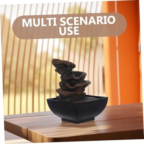 110v Indoor Desktop Water Fountain with LED Light and Natural Waterfall Sounds