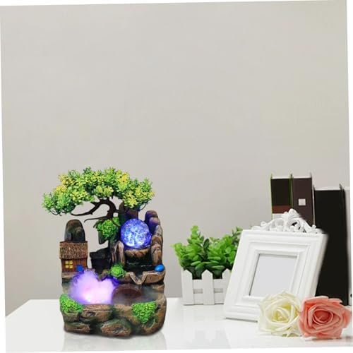 Sanfiyya Tabletop Water Fountain with LED Lighting