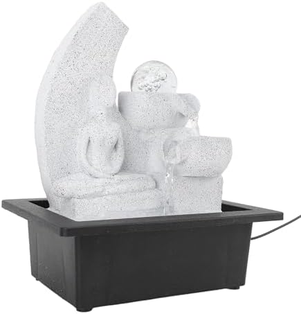 Tabletop Fountain with Multicolor LED Lights USB Powered