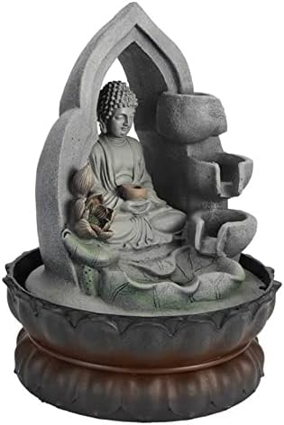 Indoor LED Resin Buddha Fountain for Home Office Decor