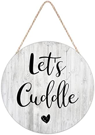 Farmhouse Door Hanger Funny Wood Sign Round Wreath Decor