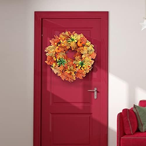 Autumn Door Wreath 45cm Fall Maple Gold Decor