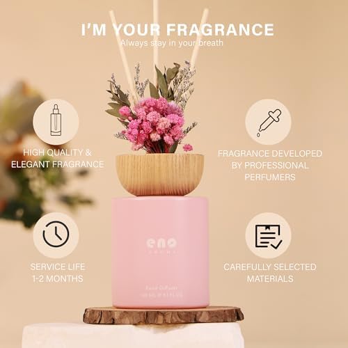SOXCOMFY Reed Diffuser Set with Dried Flowers